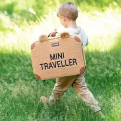 Childhome Valise enfant Mini Traveller en teddy brun