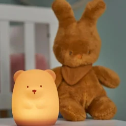 Veilleuse en silicone ours caramel (12 cm)|Nattou