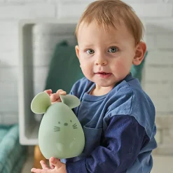 Veilleuse en silicone souris verte (12 cm)|Nattou Discount