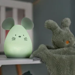 Veilleuse en silicone souris verte (12 cm)|Nattou Discount