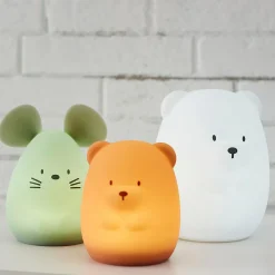 Veilleuse en silicone souris verte (12 cm)|Nattou Discount