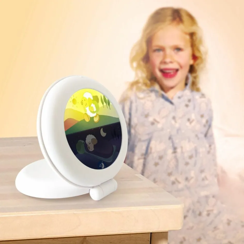Best Pabobo Veilleuse indicateur de réveil Kid'Sleep Globetrotter blanc