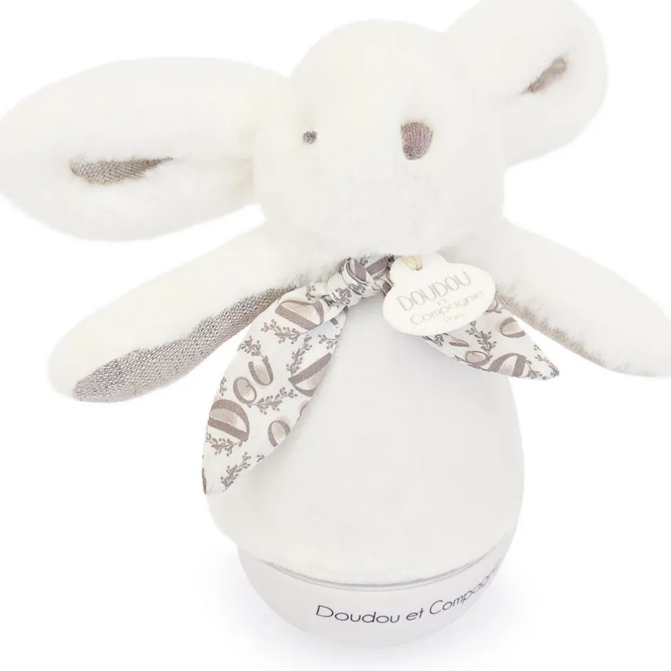 Online Doudou et Compagnie Veilleuse musicale culbuto blanc Lapin Doudou (24 cm)