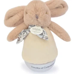 Best Doudou et Compagnie Veilleuse musicale culbuto beige sable Lapin Doudou (24 cm)