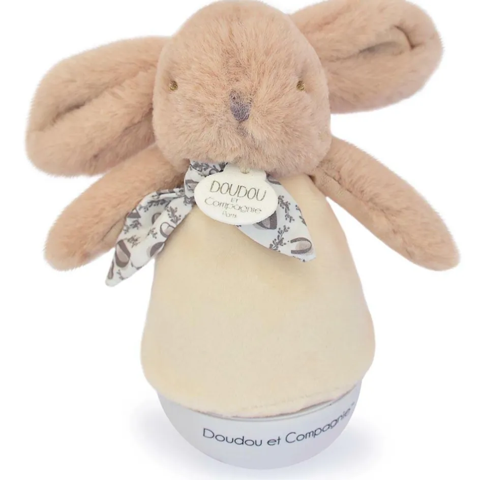 Best Doudou et Compagnie Veilleuse musicale culbuto beige sable Lapin Doudou (24 cm)