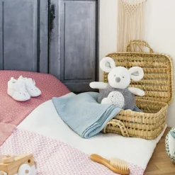 Veilleuse musicale peluche souris (20 cm)|Doudou et Compagnie