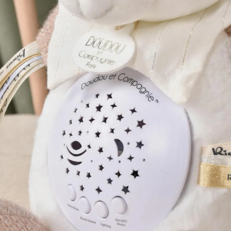 Veilleuse musicale projection d'étoiles ours rose|Doudou et Compagnie New
