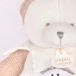 Veilleuse musicale projection d'étoiles ours rose|Doudou et Compagnie New