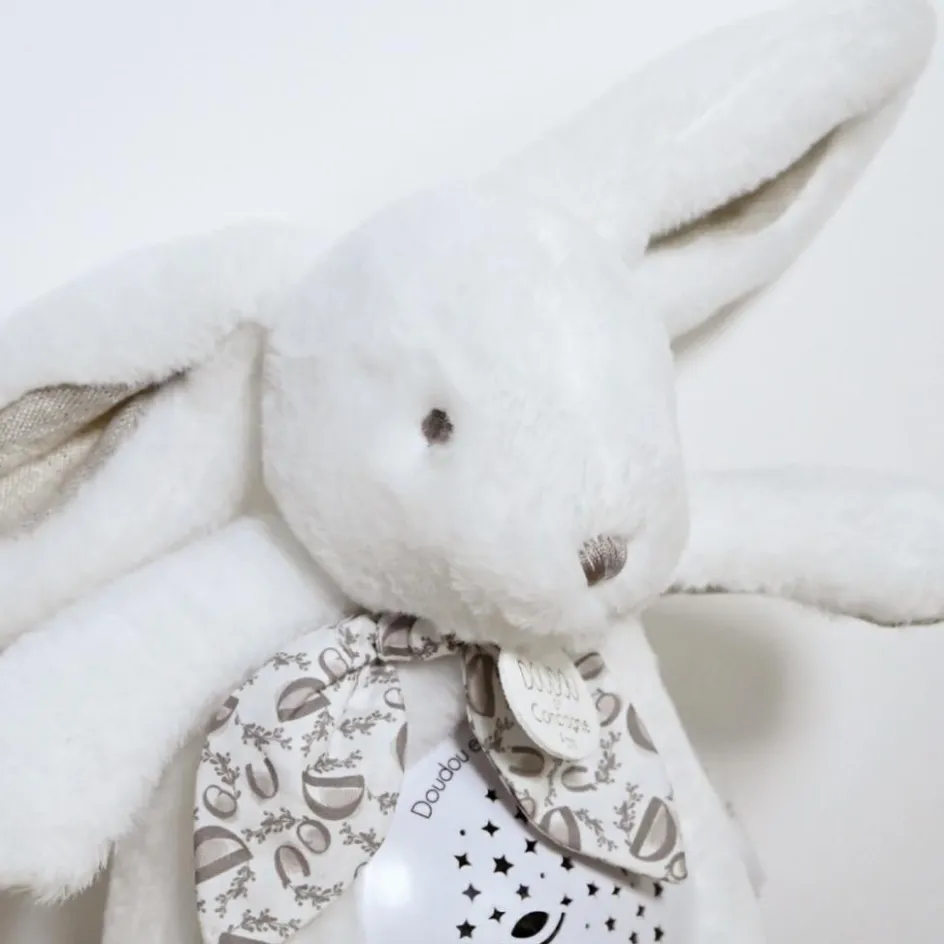 Veilleuse musicale projections d'étoiles blanc (24 cm)|Doudou et Compagnie Online