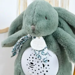 Veilleuse musicale projections d'étoiles vert sauge (24 cm)|Doudou et Compagnie Best