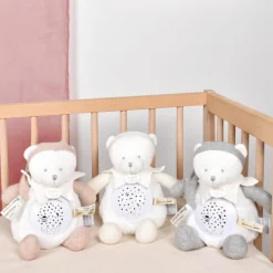 Outlet Doudou et Compagnie Veilleuse musicale projection d'étoiles ours argent