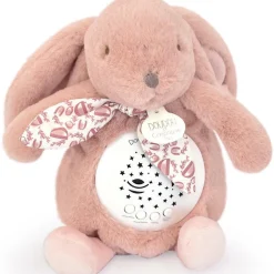 Veilleuse musicale projections d'étoiles rose (24 cm)|Doudou et Compagnie New