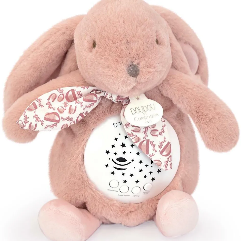 Veilleuse musicale projections d'étoiles rose (24 cm)|Doudou et Compagnie New