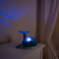 Clearance Cloud B Veilleuse peluche Tranquil Baleine™ bleue (rechargeable)