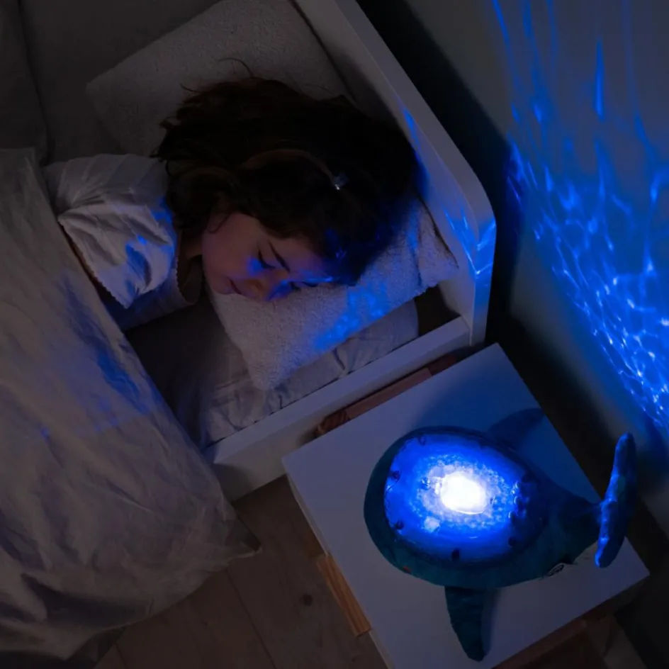Clearance Cloud B Veilleuse peluche Tranquil Baleine™ bleue (rechargeable)