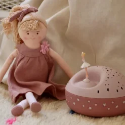 Veilleuse projecteur d'étoiles musical ballerine rose (12 cm) - Reconditionné|Trousselier Outlet