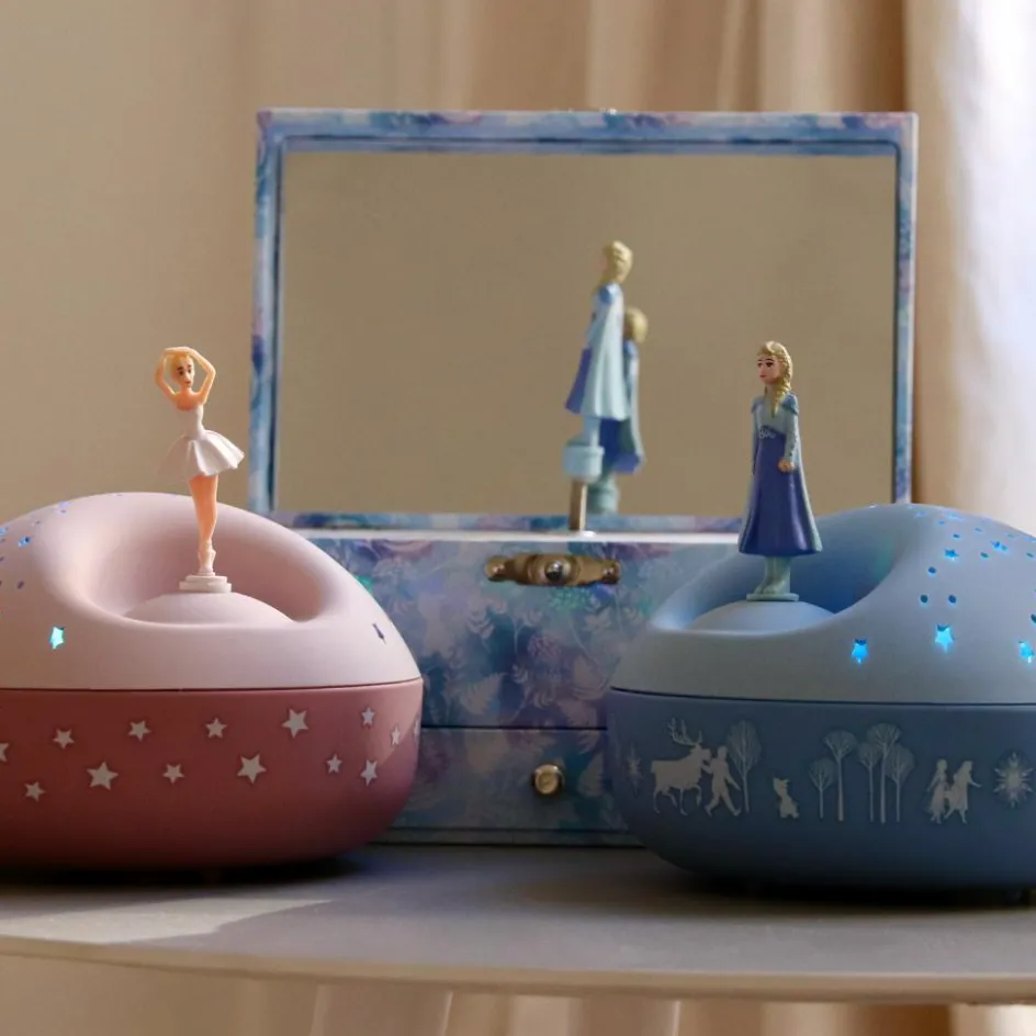 Veilleuse projecteur d'étoiles musical ballerine rose (12 cm) - Reconditionné|Trousselier Outlet