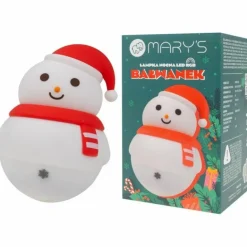 New Mary's Veilleuse rechargeable Bonhomme de neige