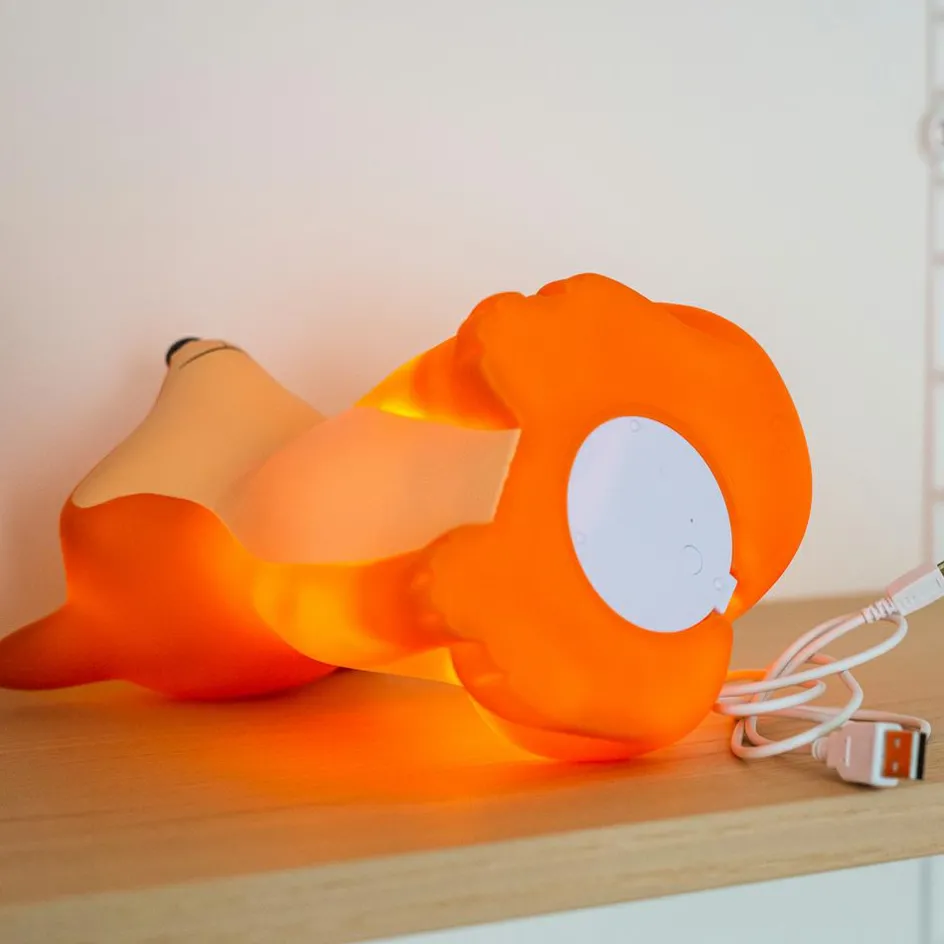 Hot Atelier Pierre Junior Veilleuse rechargeable César orange (20 cm)
