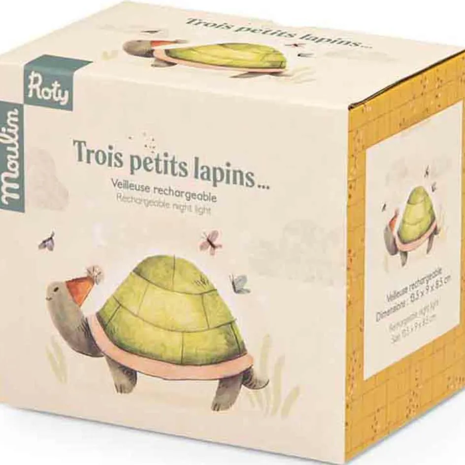 Veilleuse tortue Trois petits lapins|Moulin Roty Discount