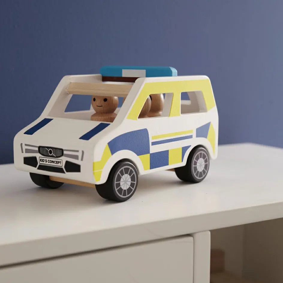 Best Kid's Concept Voiture de police en bois Aiden