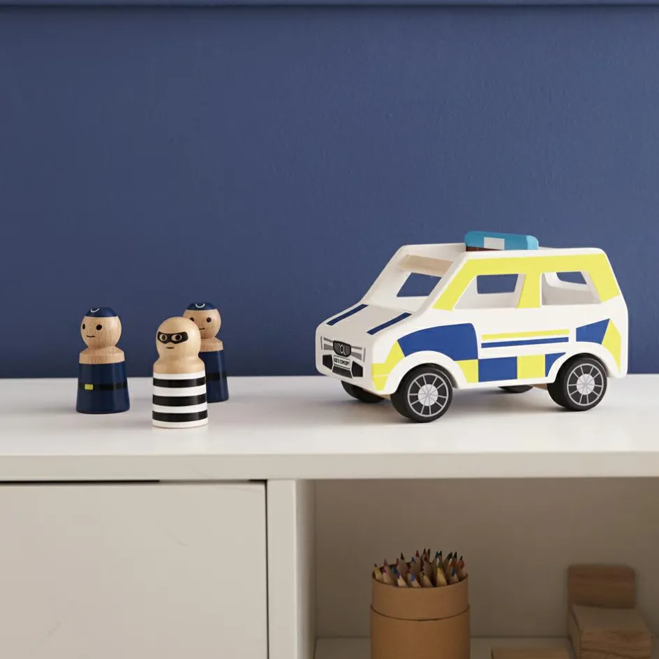 Best Kid's Concept Voiture de police en bois Aiden