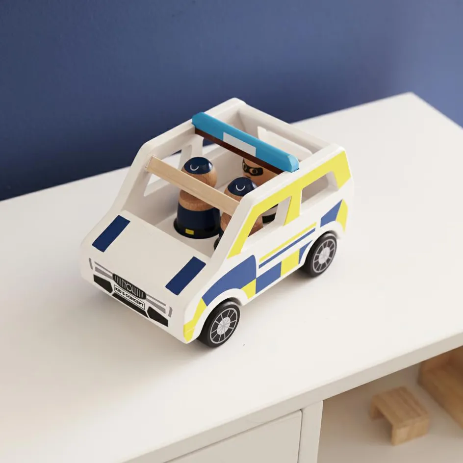 Best Kid's Concept Voiture de police en bois Aiden